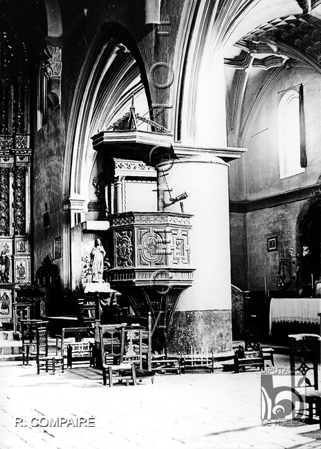 Iglesia de San Salvador. "Interior de la iglesia". Ricardo Compairé Escartín. Agüero